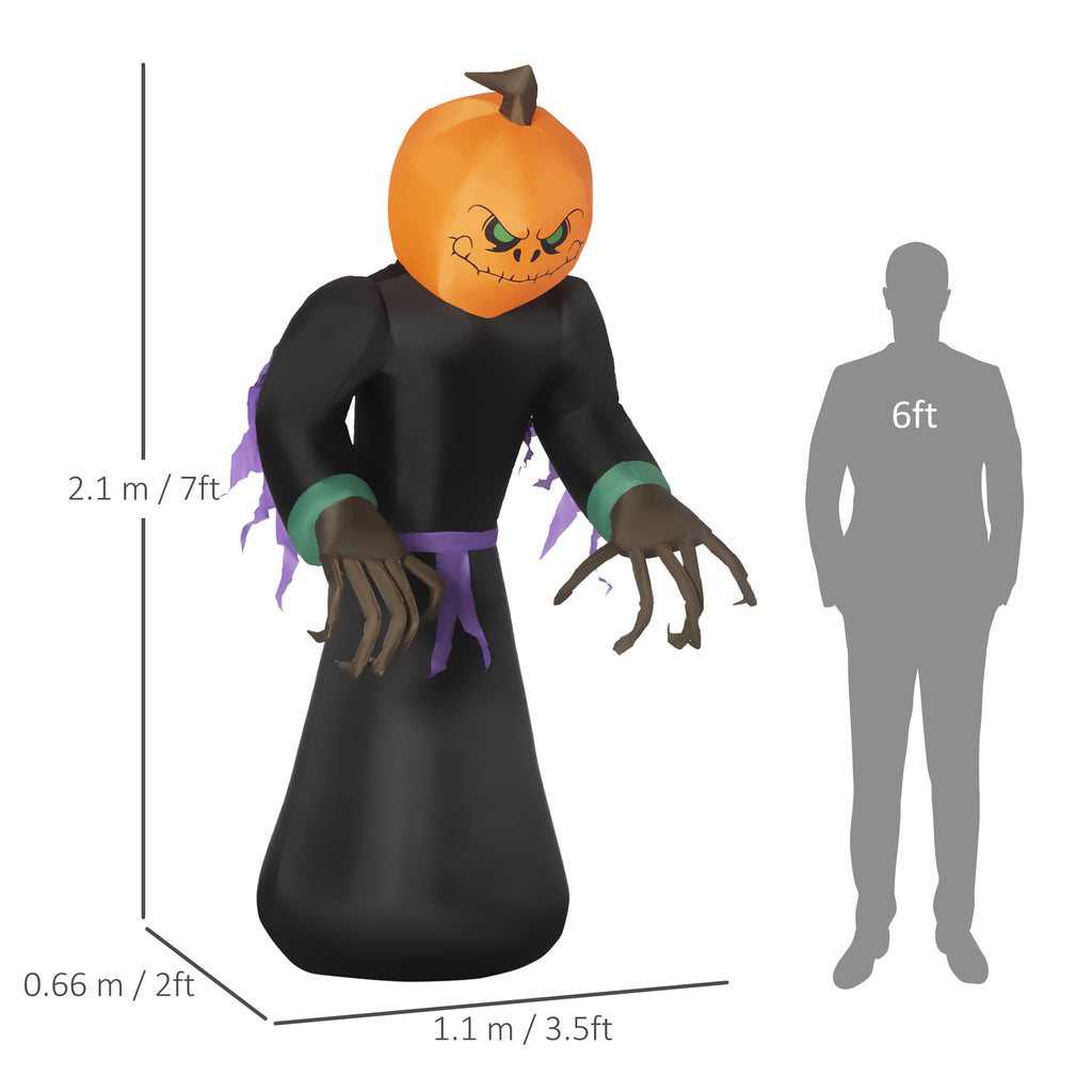 Giant Inflatable Pumpkin Ghost (2.1 m)