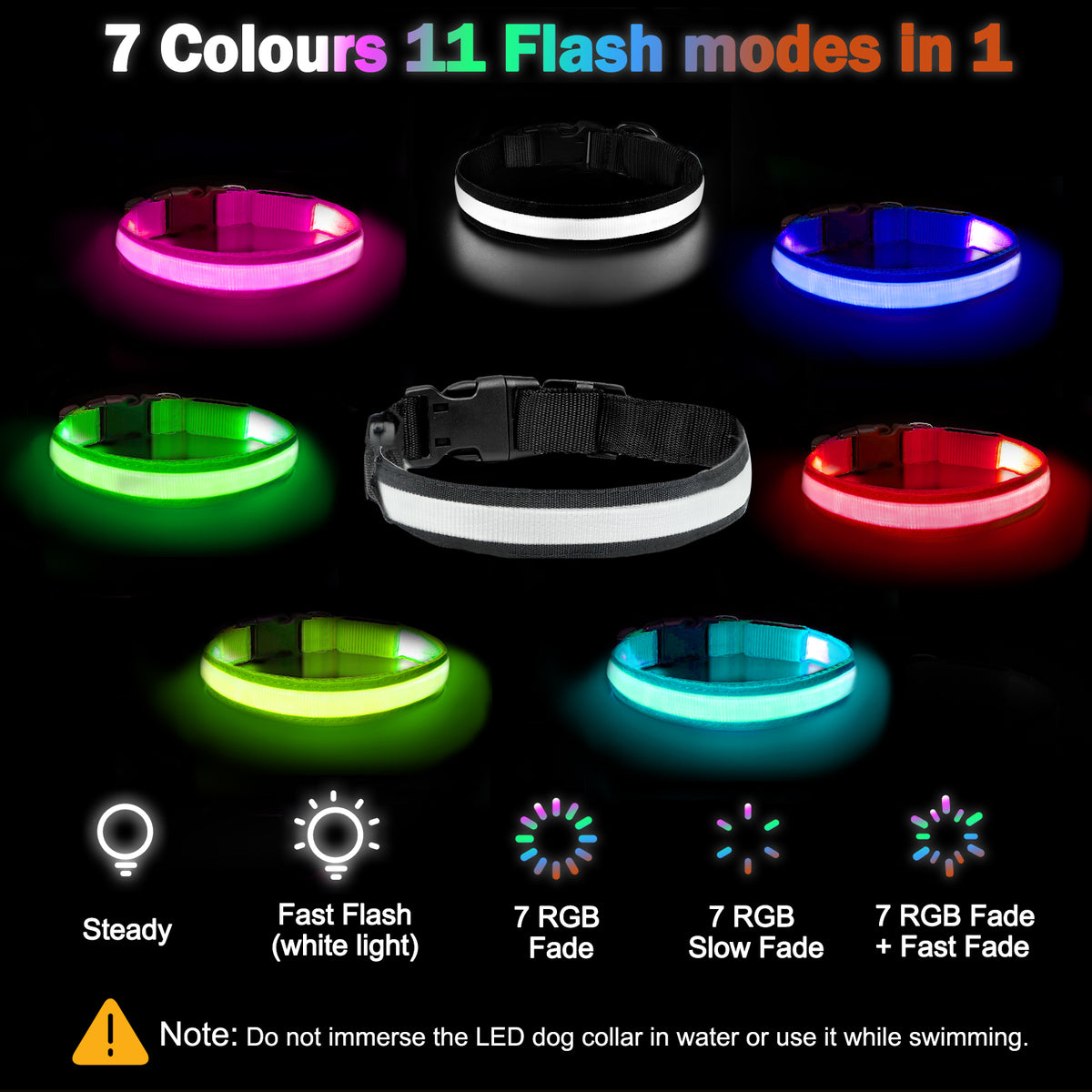 Rechargeable LED Dog Collar
