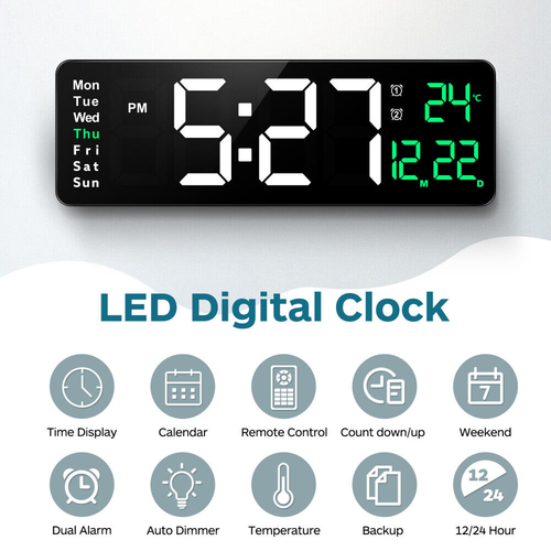 16-inch LED digital clock