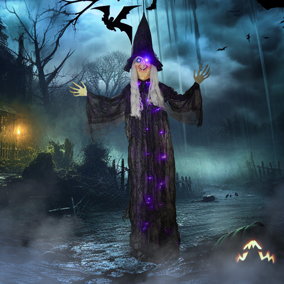 Animated Hanging Witch (183 cm)