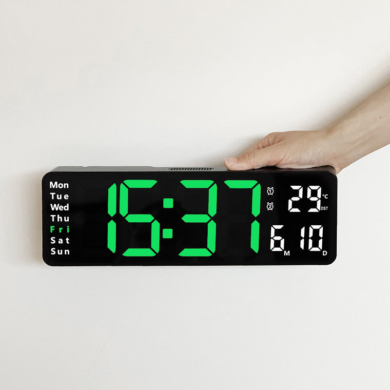LED clock on the wall