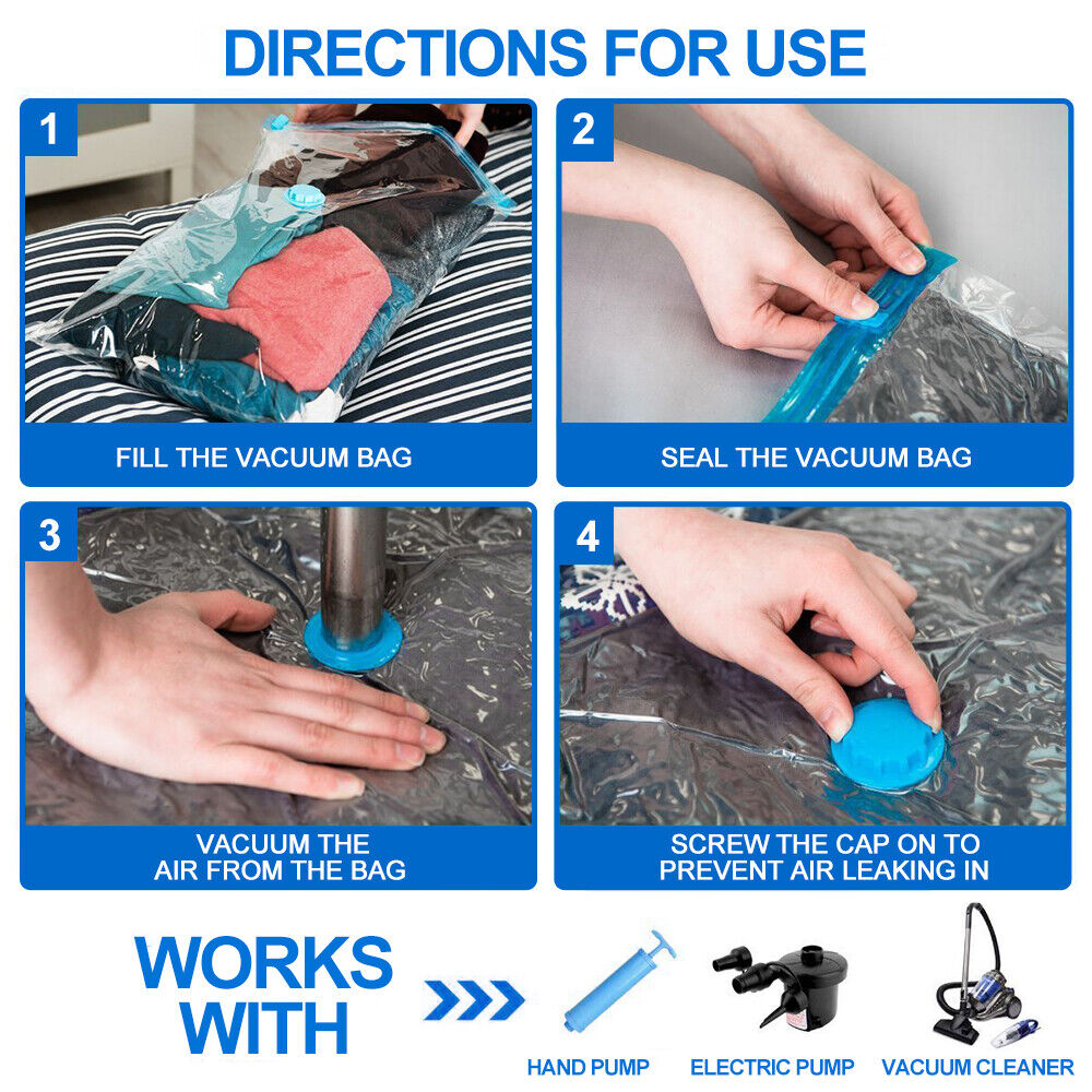 Vacuum Storage Bags (12-Pack)