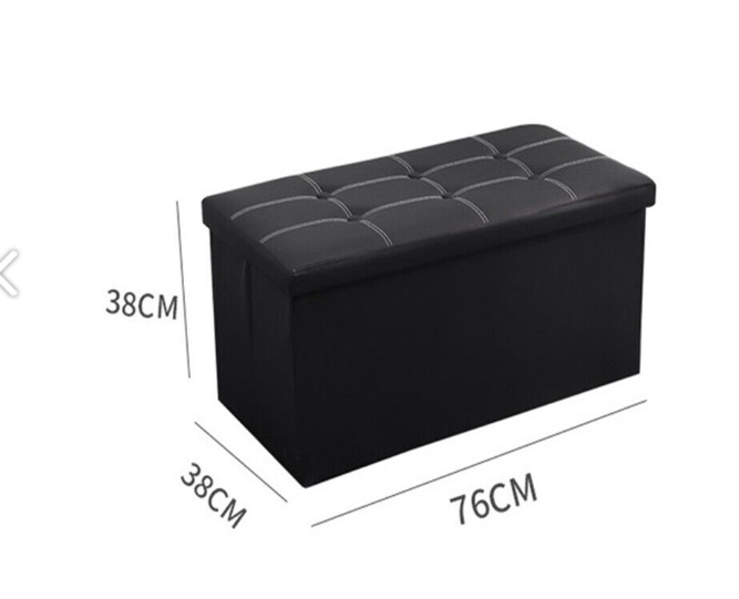Folding Storage Ottoman Bench (76 cm)