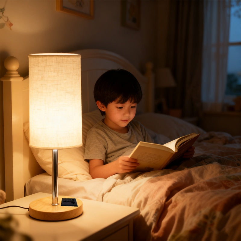 Dimmable Bedside Lamp with USB Charging