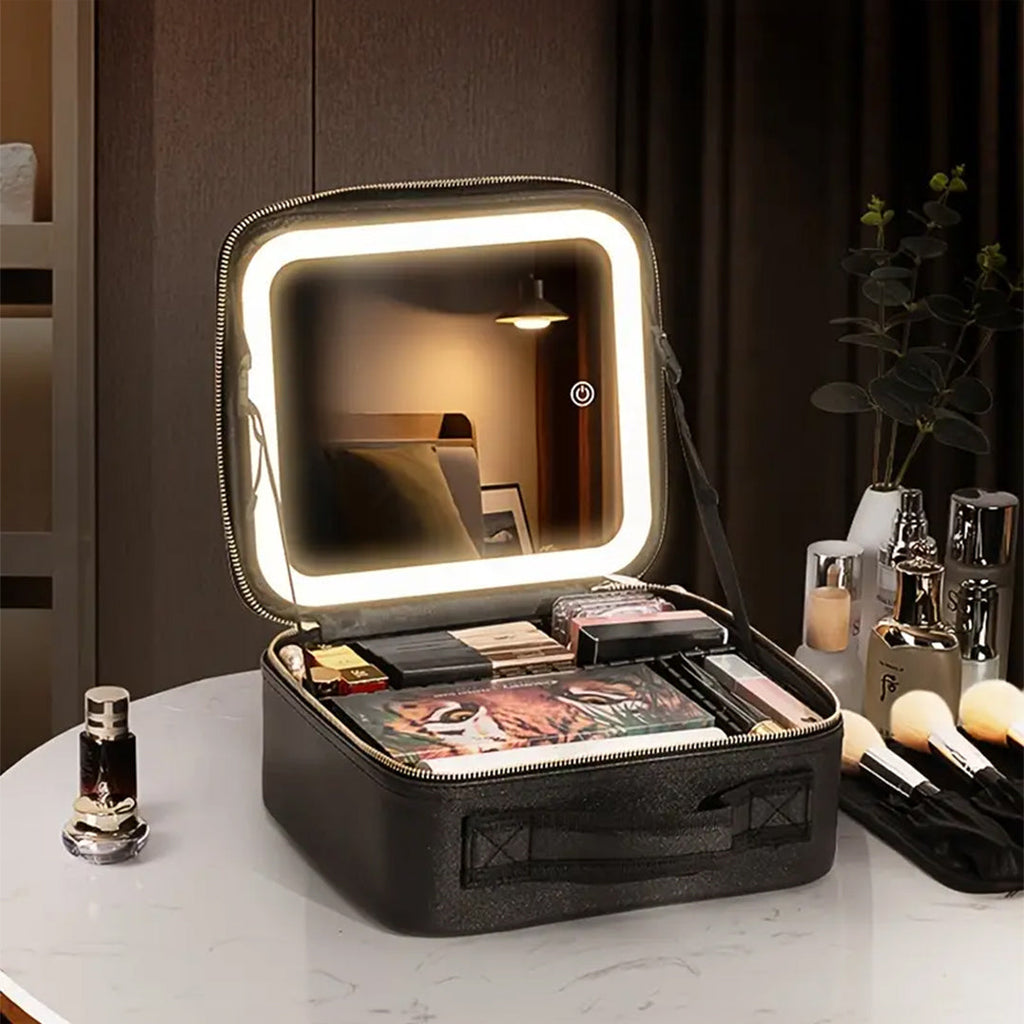 LED Mirror Makeup Case