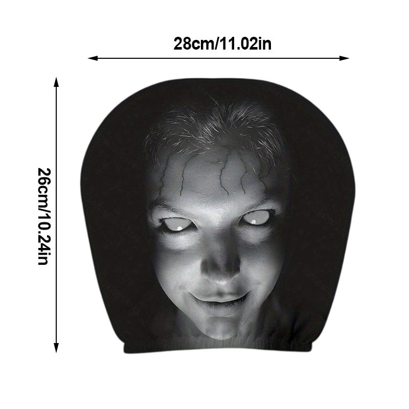 Creepy Face Car Headrest Covers (2-Pack)