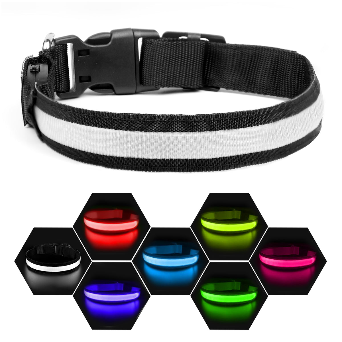 Rechargeable LED Dog Collar