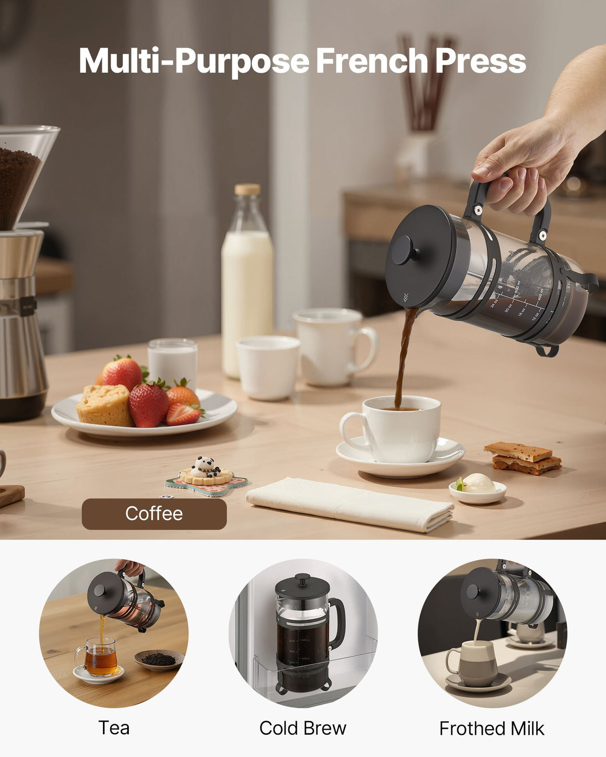 1L Glass French Press