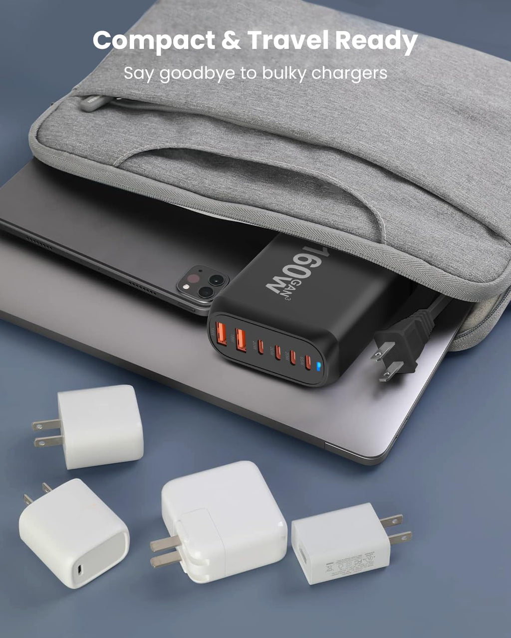 Compact travel charger