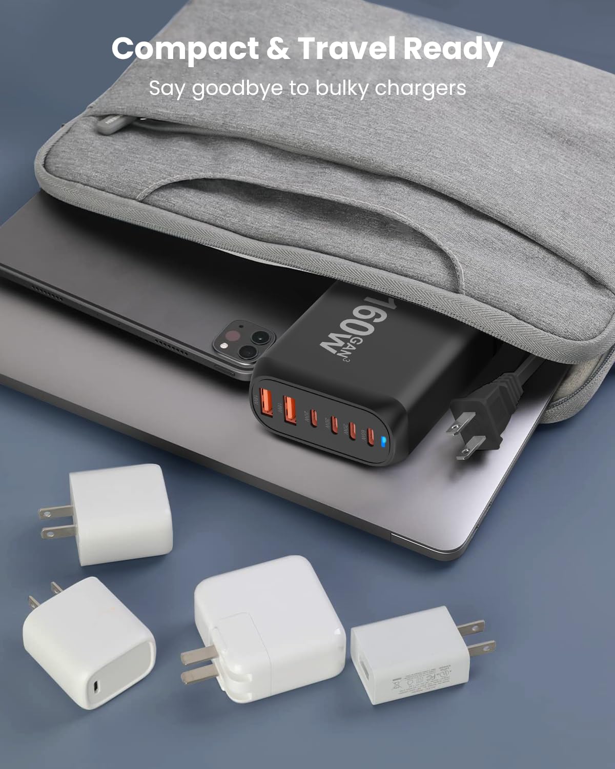 Compact travel charger