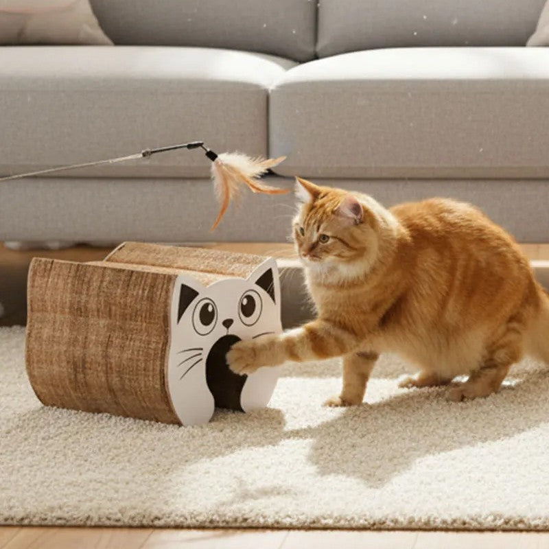 Interactive Cat Scratcher Tunnel