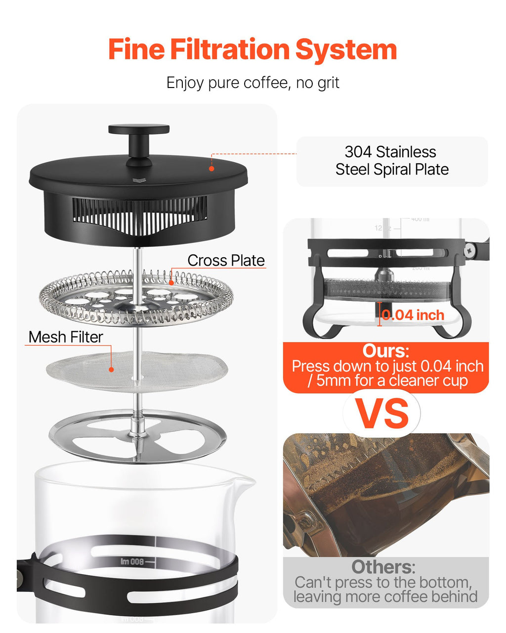 1L Glass French Press