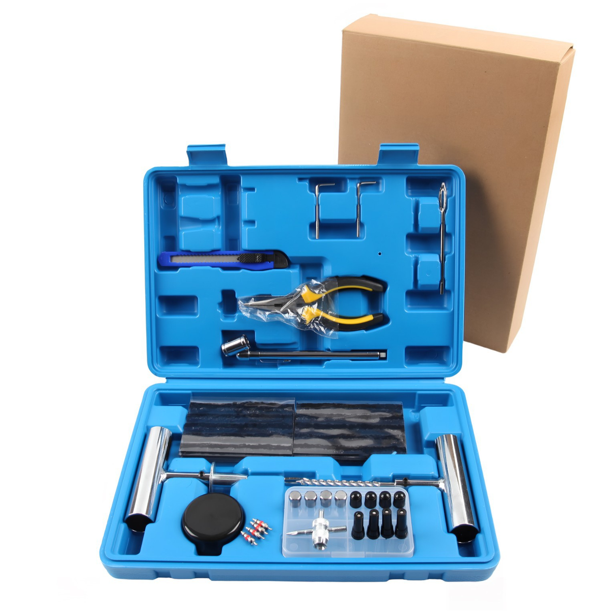 Tyre repair kit in carry case